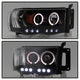 LED Halo Black Projector Headlights <br>02-05 Dodge Ram 1500 03-05 Dodge Ram 3500 Ram 2500