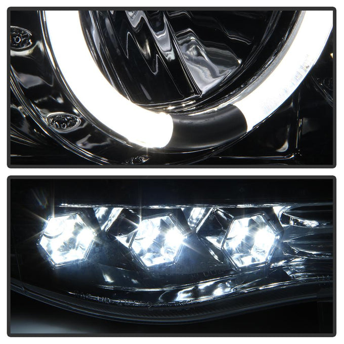 LED Halo Chrome Projector Headlights <br>02-05 Dodge Ram 1500 03-05 Dodge Ram 3500 Ram 2500