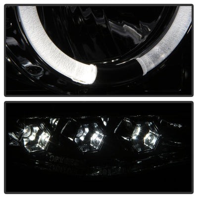 LED Halo Smoke Projector Headlights <br>02-05 Dodge Ram 1500 03-05 Dodge Ram 3500 Ram 2500