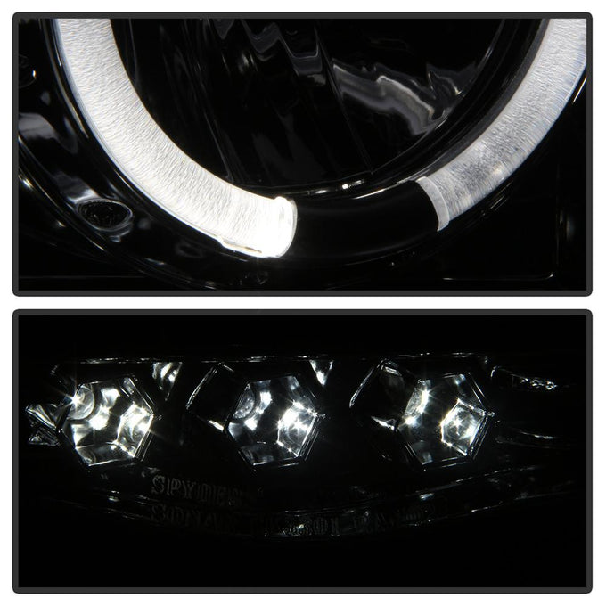 LED Halo Smoke Projector Headlights <br>02-05 Dodge Ram 1500 03-05 Dodge Ram 3500 Ram 2500