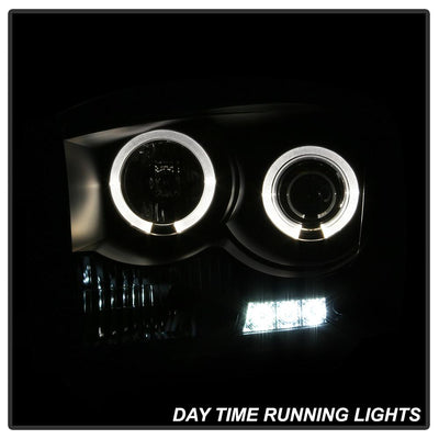 LED Halo Black Projector Headlights <br>06-08 Dodge Ram 1500 06-09 Dodge Ram 2500 Ram 3500