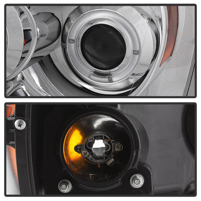 LED Halo Chrome Projector Headlights <br>06-08 Dodge Ram 1500 06-09 Dodge Ram 2500 Ram 3500