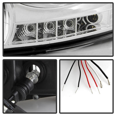 LED Halo Chrome Projector Headlights <br>06-08 Dodge Ram 1500 06-09 Dodge Ram 2500 Ram 3500