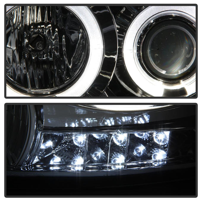 LED Halo Chrome Projector Headlights <br>06-08 Dodge Ram 1500 06-09 Dodge Ram 2500 Ram 3500