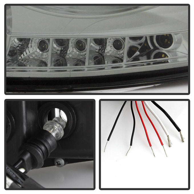 LED Halo Smoke Projector Headlights <br>06-08 Dodge Ram 1500 06-09 Dodge Ram 2500 Ram 3500