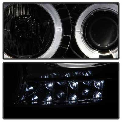 LED Halo Smoke Projector Headlights <br>06-08 Dodge Ram 1500 06-09 Dodge Ram 2500 Ram 3500
