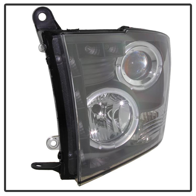LED Halo Black Projector Headlights <br>09-18 Ram 1500 2500 3500