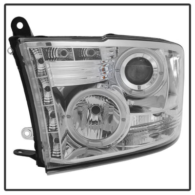 LED Halo Chrome Projector Headlights <br>09-18 Ram 1500 2500 3500