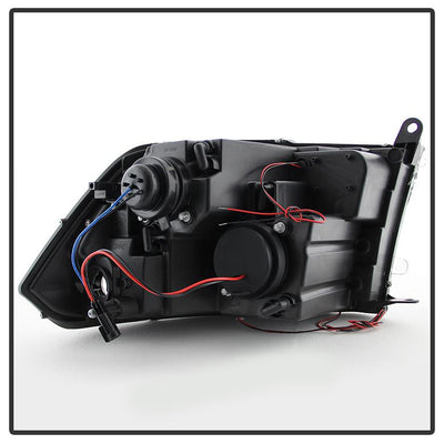 LED Halo Chrome Projector Headlights <br>09-18 Ram 1500 2500 3500