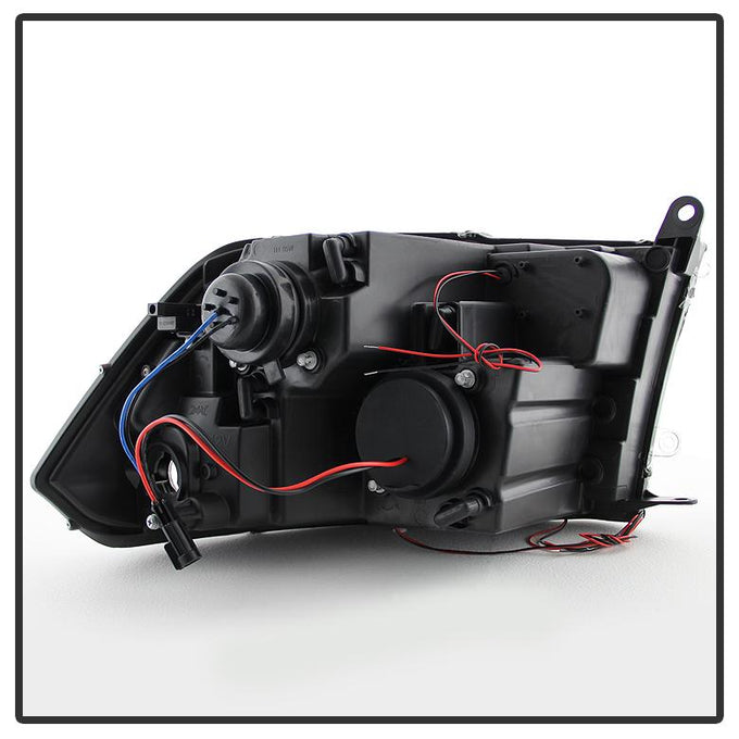 LED Halo Chrome Projector Headlights <br>09-18 Ram 1500 2500 3500