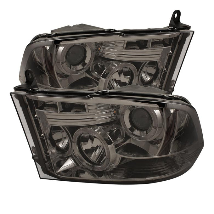 LED Halo Smoke Projector Headlights <br>09-18 Ram 1500 2500 3500