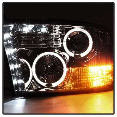 LED Halo Smoke Projector Headlights <br>09-18 Ram 1500 2500 3500