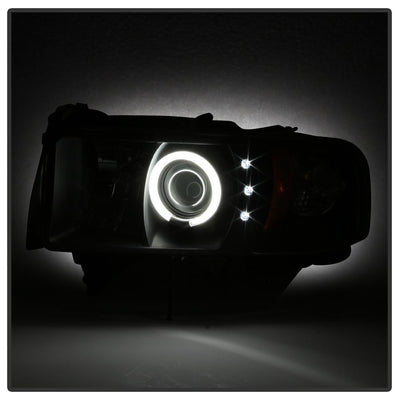CCFL Halo Black Projector Headlights <br>94-01 Dodge Ram 1500 94-02 Dodge Ram 2500 Ram 3500