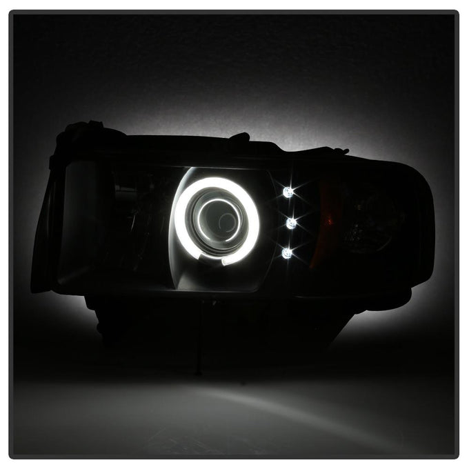 CCFL Halo Black Projector Headlights <br>94-01 Dodge Ram 1500 94-02 Dodge Ram 2500 Ram 3500