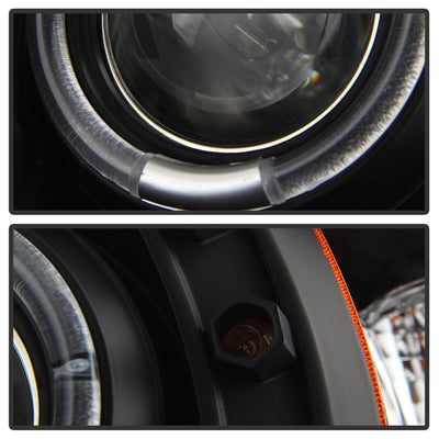 LED Halo Black Projector Headlights <br>94-01 Dodge Ram 1500 94-02 Dodge Ram 2500 Ram 3500