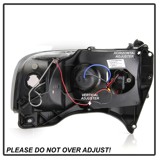 LED Halo Black Projector Headlights <br>94-01 Dodge Ram 1500 94-02 Dodge Ram 2500 Ram 3500
