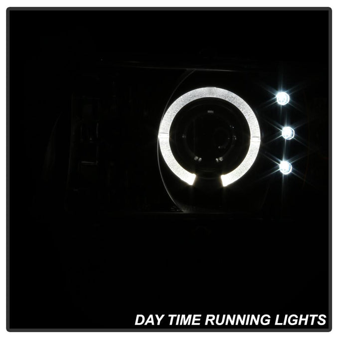 LED Halo Black Projector Headlights <br>94-01 Dodge Ram 1500 94-02 Dodge Ram 2500 Ram 3500