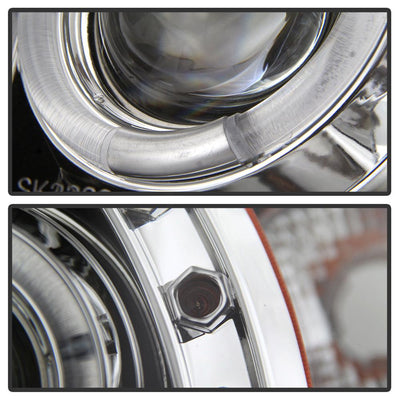 LED Halo Chrome Projector Headlights <br>94-01 Dodge Ram 1500 94-02 Dodge Ram 2500 Ram 3500