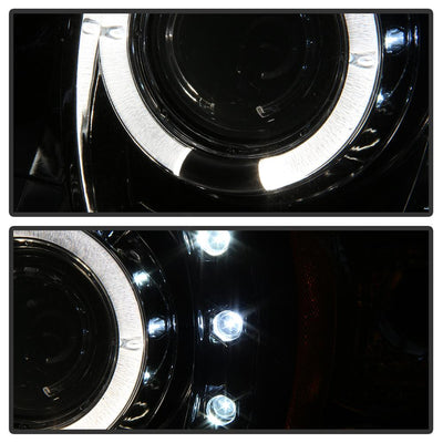 LED Halo Chrome Projector Headlights <br>94-01 Dodge Ram 1500 94-02 Dodge Ram 2500 Ram 3500