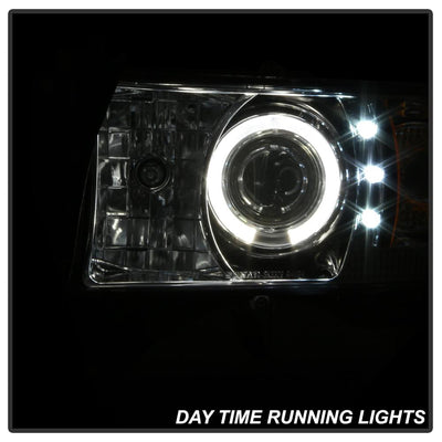 LED Halo Chrome Projector Headlights <br>94-01 Dodge Ram 1500 94-02 Dodge Ram 2500 Ram 3500