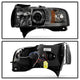 LED Halo Smoke Projector Headlights <br>94-01 Dodge Ram 1500 94-02 Dodge Ram 2500 Ram 3500