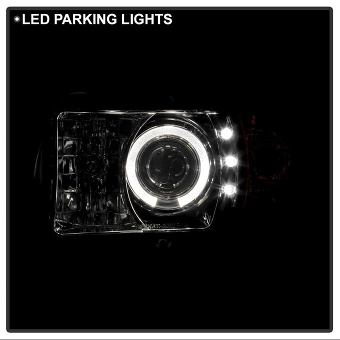 LED Halo Smoke Projector Headlights <br>94-01 Dodge Ram 1500 94-02 Dodge Ram 2500 Ram 3500