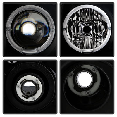 LED Halo Black Projector Headlights <br>03-06 Ford Expedition