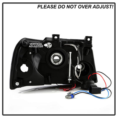 LED Halo Black Projector Headlights <br>03-06 Ford Expedition