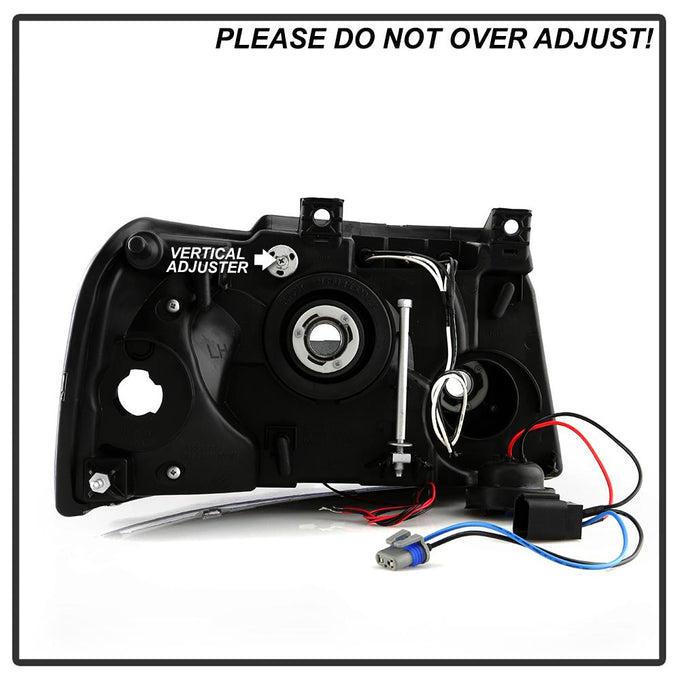 LED Halo Black Projector Headlights <br>03-06 Ford Expedition