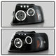 LED Halo Black Projector Headlights <br>03-06 Ford Expedition