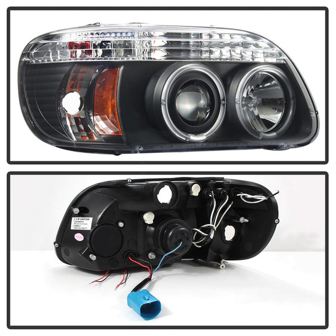 LED Halo Black Projector Headlights <br>95-01 Ford Explorer 01 Ford Explorer Sport
