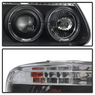 LED Halo Black Projector Headlights <br>95-01 Ford Explorer 01 Ford Explorer Sport