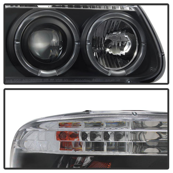 LED Halo Black Projector Headlights <br>95-01 Ford Explorer 01 Ford Explorer Sport
