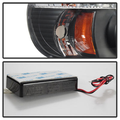 LED Halo Black Projector Headlights <br>95-01 Ford Explorer 01 Ford Explorer Sport