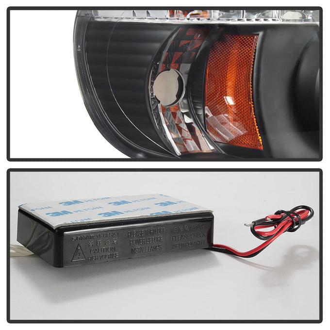 LED Halo Black Projector Headlights <br>95-01 Ford Explorer 01 Ford Explorer Sport