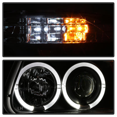 LED Halo Black Projector Headlights <br>95-01 Ford Explorer 01 Ford Explorer Sport