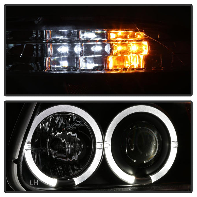 LED Halo Black Projector Headlights <br>95-01 Ford Explorer 01 Ford Explorer Sport