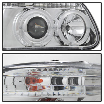 LED Halo Chrome Projector Headlights <br>95-01 Ford Explorer 01 Ford Explorer Sport