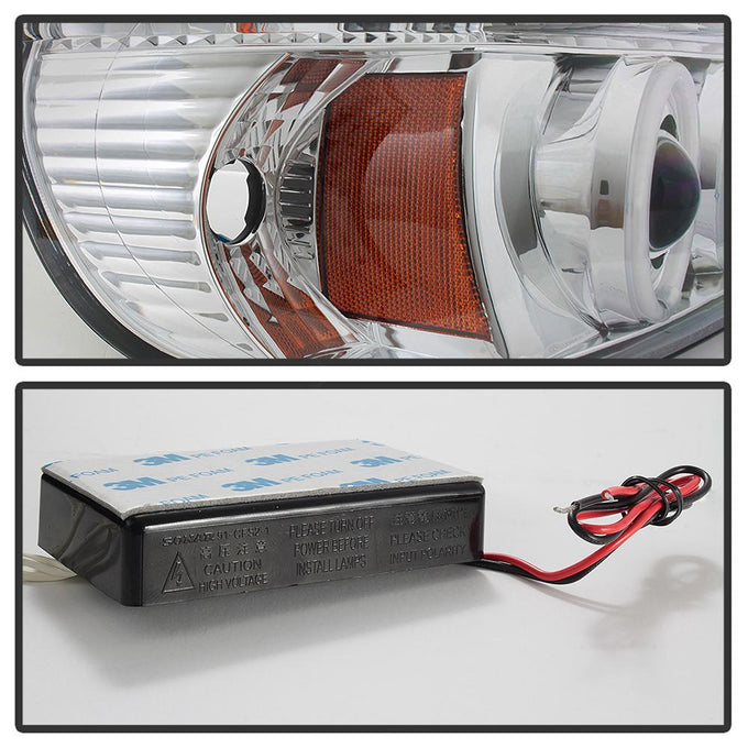 LED Halo Chrome Projector Headlights <br>95-01 Ford Explorer 01 Ford Explorer Sport