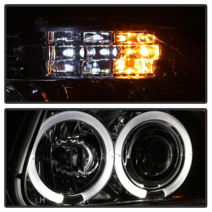 LED Halo Chrome Projector Headlights <br>95-01 Ford Explorer 01 Ford Explorer Sport