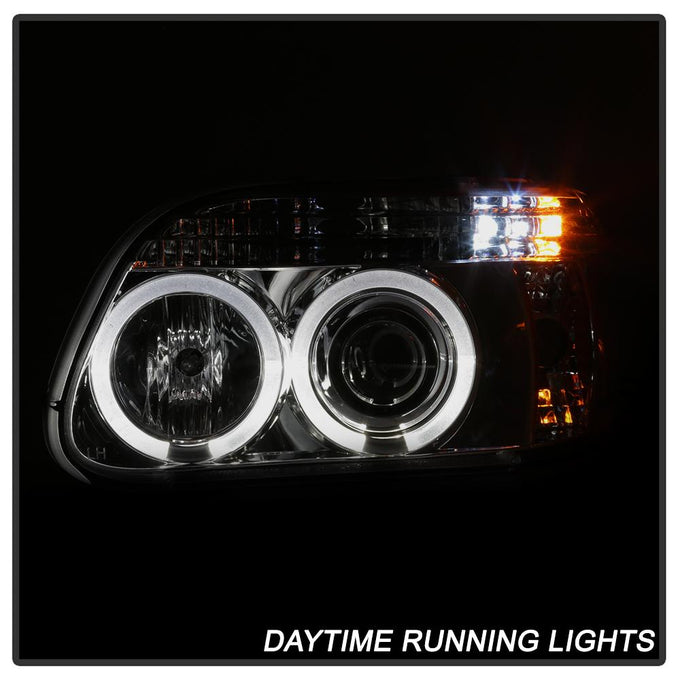 LED Halo Chrome Projector Headlights <br>95-01 Ford Explorer 01 Ford Explorer Sport