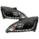 DRL Black Projector Headlights <br>00-04 Ford Focus