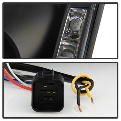 DRL Black Projector Headlights <br>00-04 Ford Focus