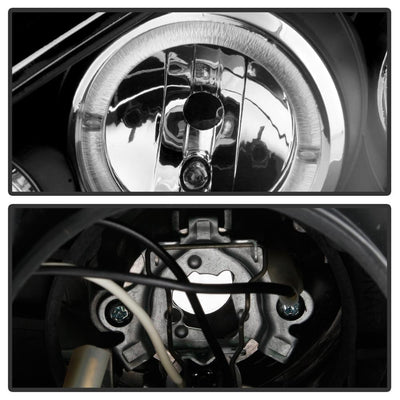 LED Halo Black Projector Headlights <br>00-04 Ford Focus