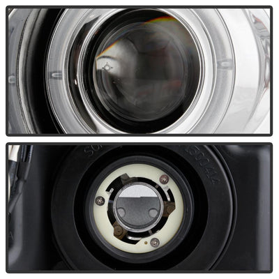 Version 2 Chrome LED Halo Projector Headlights <br>04-08 Ford F-150