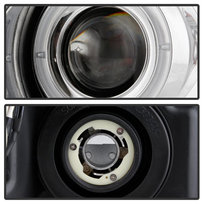 Version 2 Chrome LED Halo Projector Headlights <br>04-08 Ford F-150