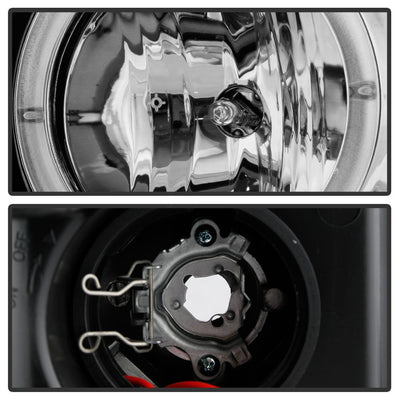 Version 2 Chrome LED Halo Projector Headlights <br>04-08 Ford F-150