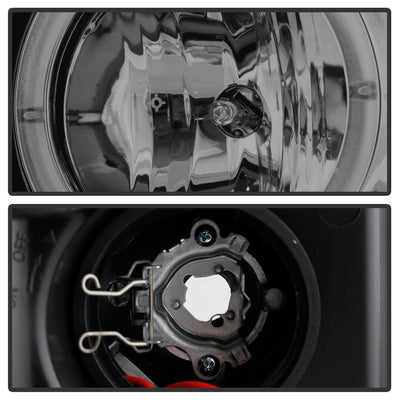Version 2 Smoke LED Halo Projector Headlights <br>04-08 Ford F-150