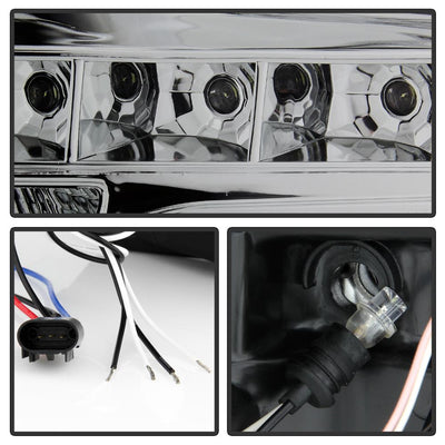 LED Halo Smoke Projector Headlights <br>09-14 Ford F-150
