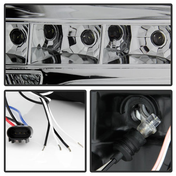 LED Halo Smoke Projector Headlights <br>09-14 Ford F-150
